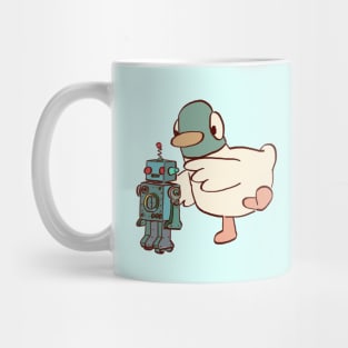 duck with robot / children cartoon Mug